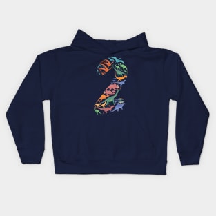 Birthday 2, Dinosaurs Funny for kids Kids Hoodie